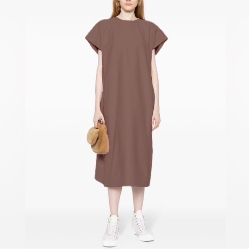 Sofie D’Horre Doria Cotton T-Shirt Midi Dress  40 brown